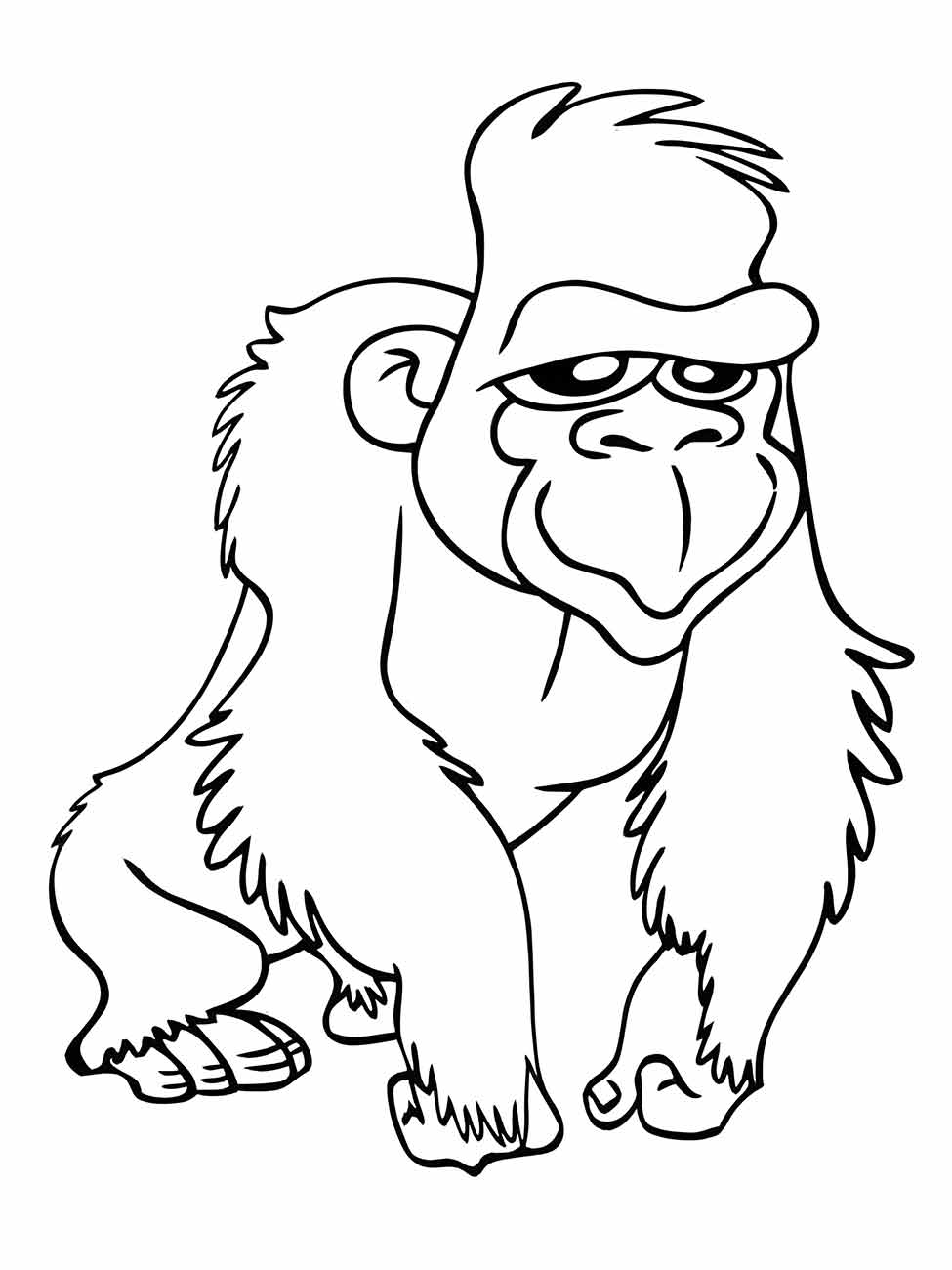 Monkeys coloring page (4)