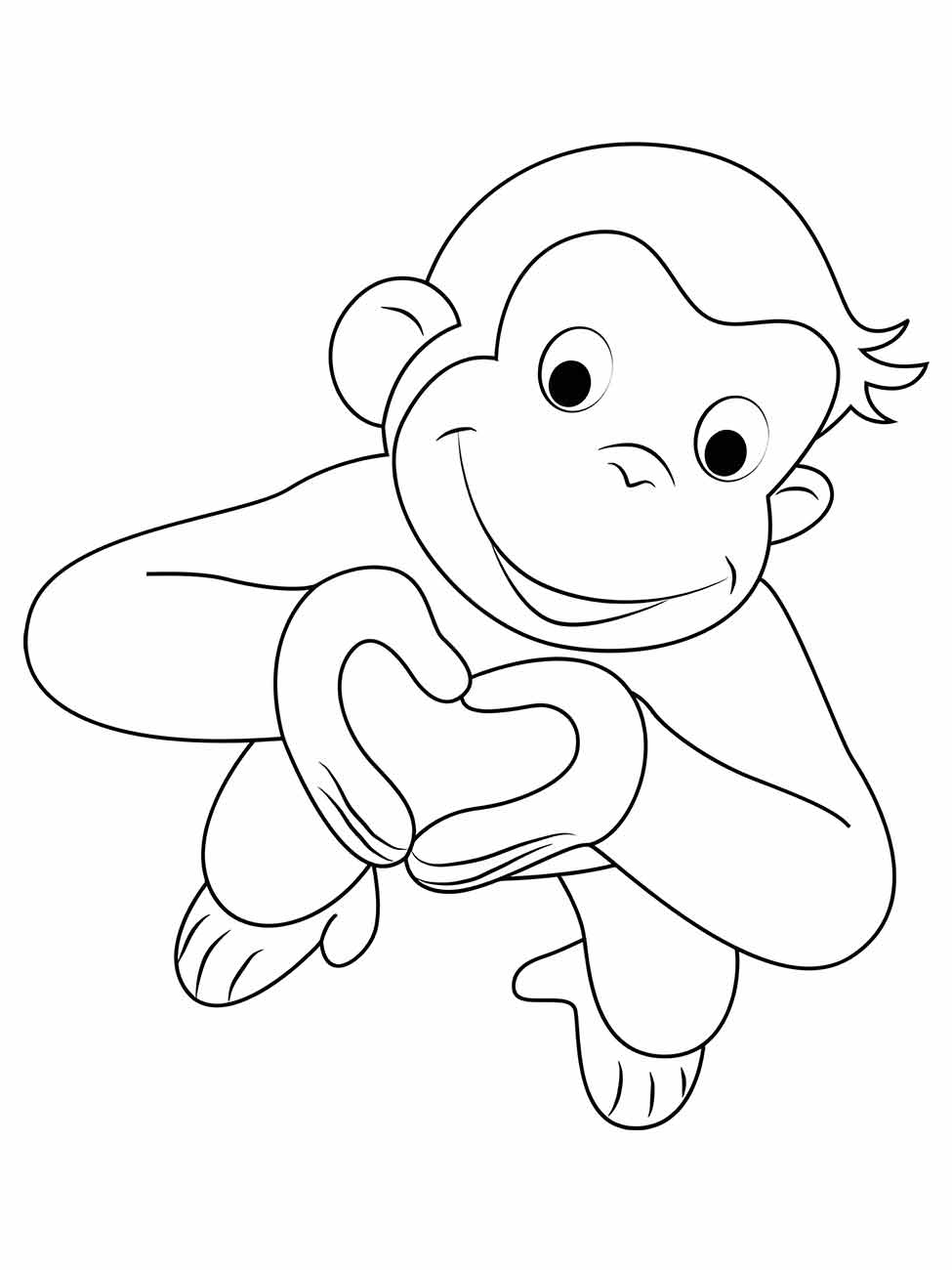 Monkeys coloring page (40)