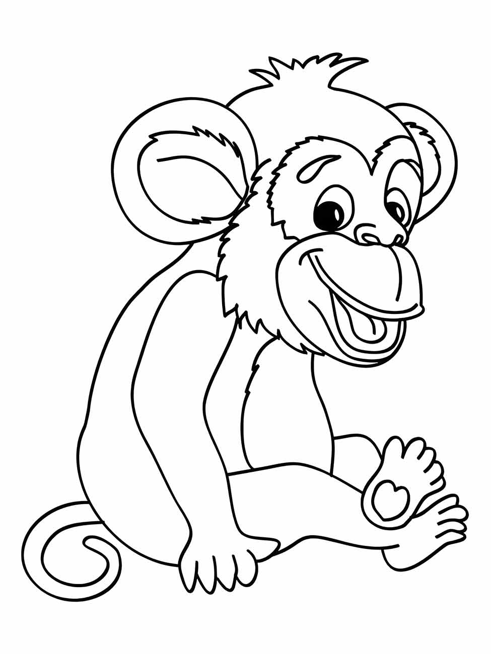 Monkeys coloring page (41)