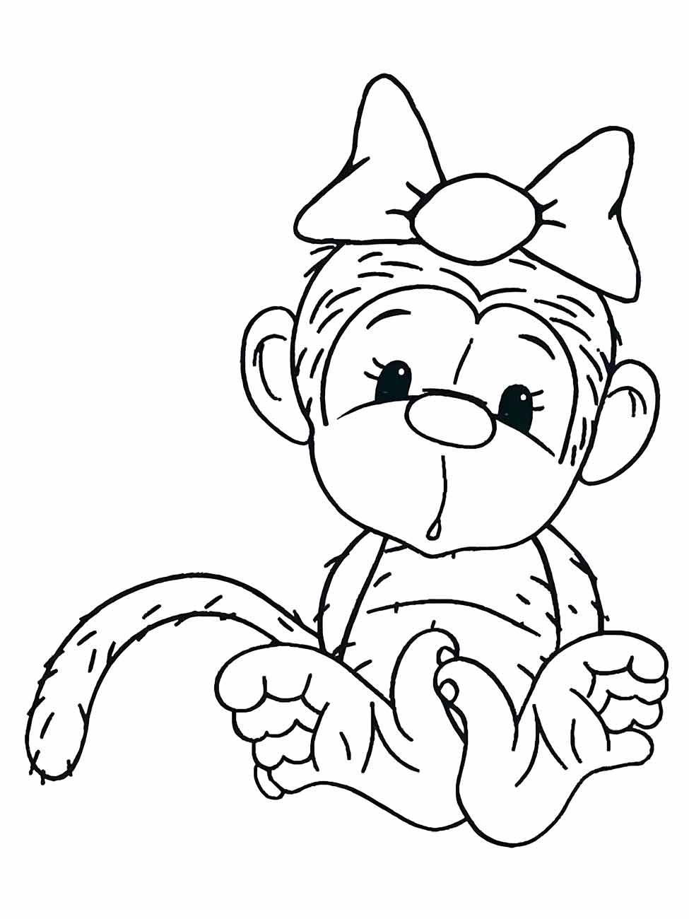 Monkeys coloring page (43)