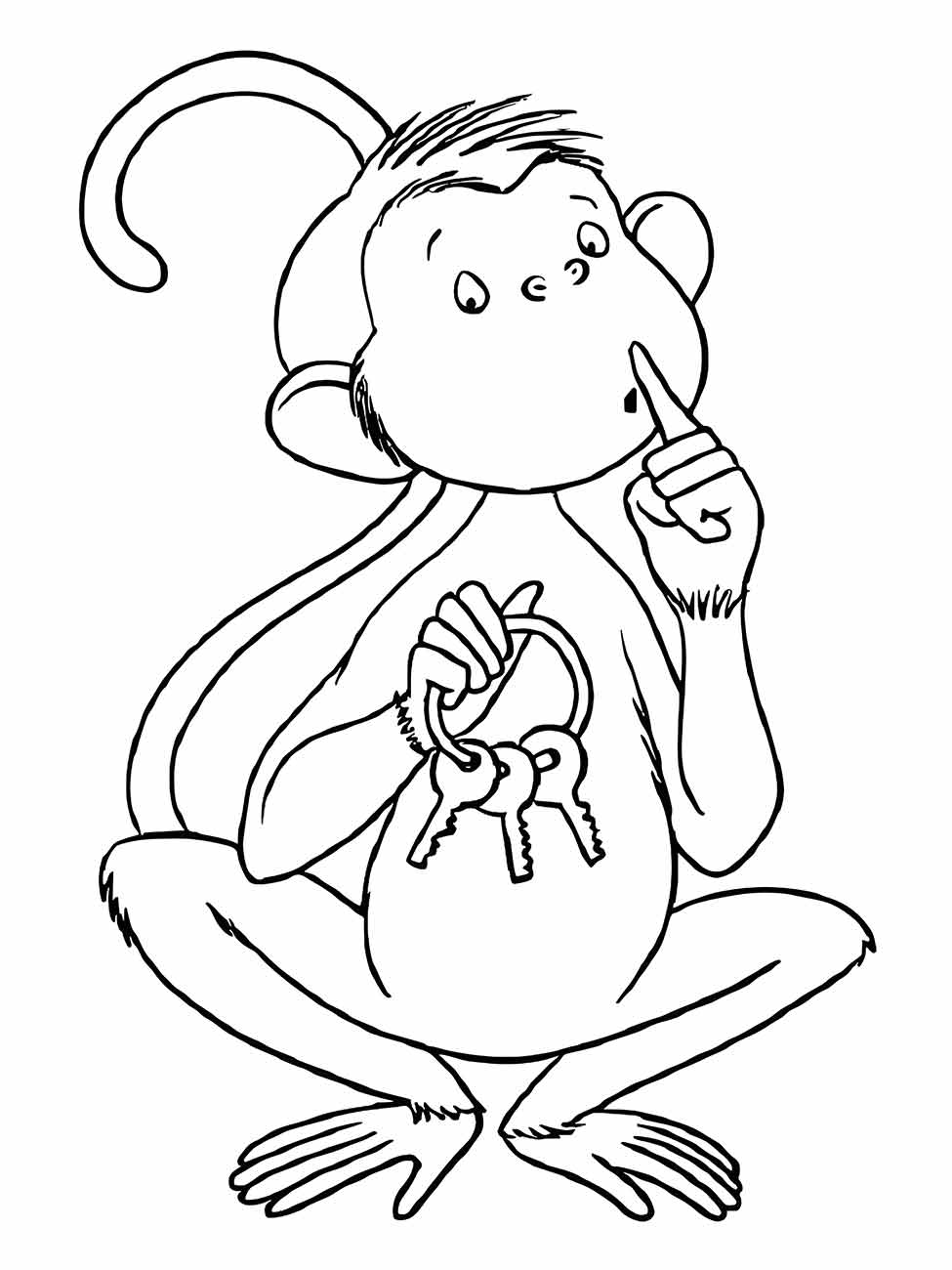 Monkeys coloring page (44)