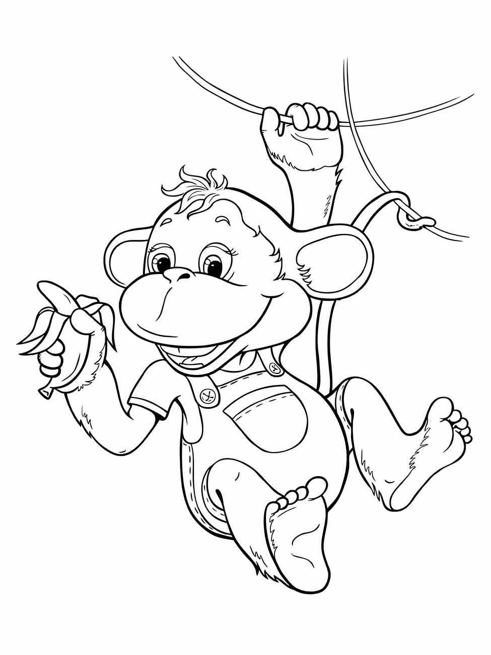 Monkeys coloring page (49)