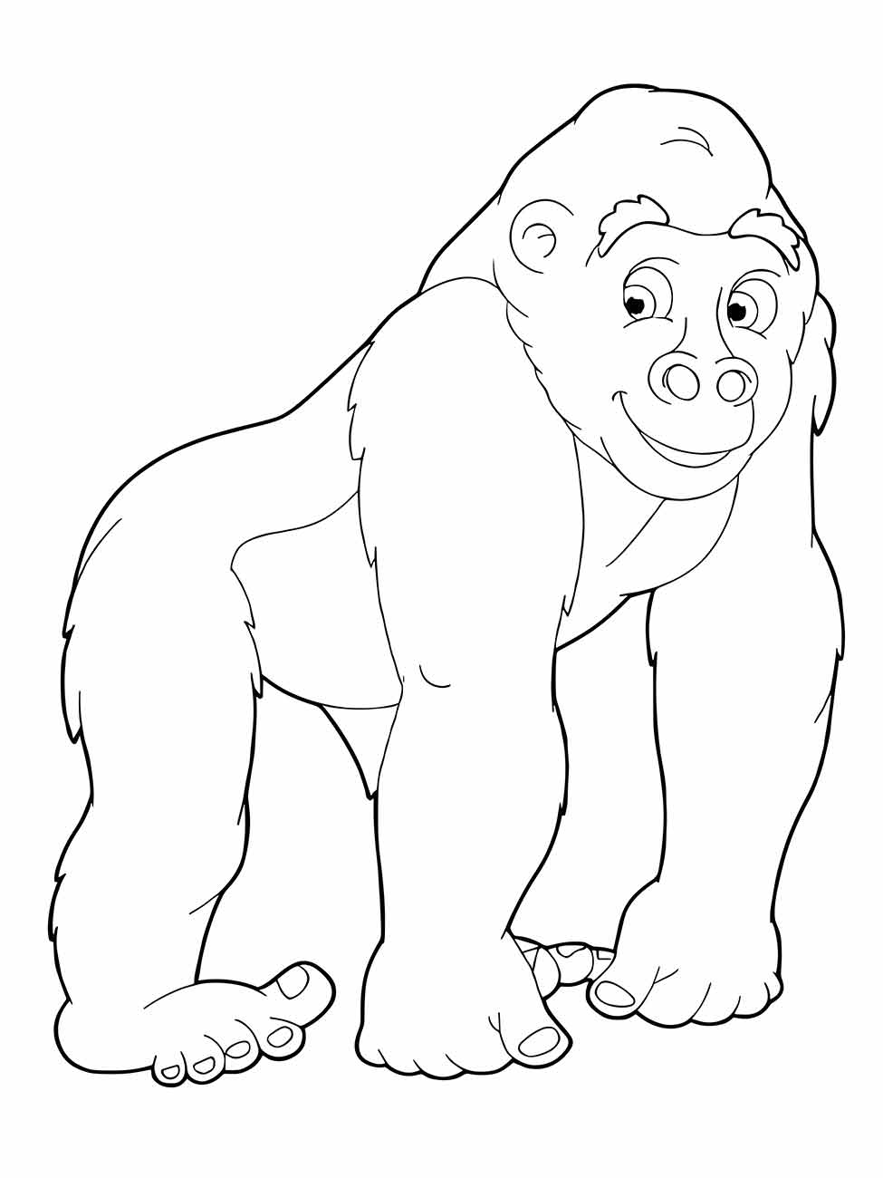 Monkeys coloring page (5)