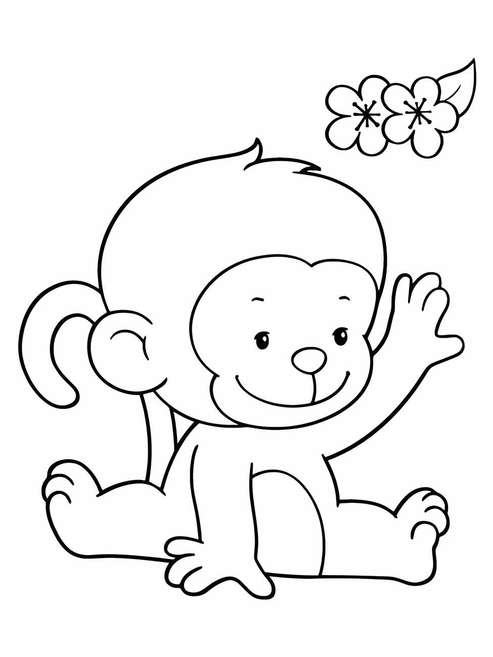 Monkeys coloring page (50)