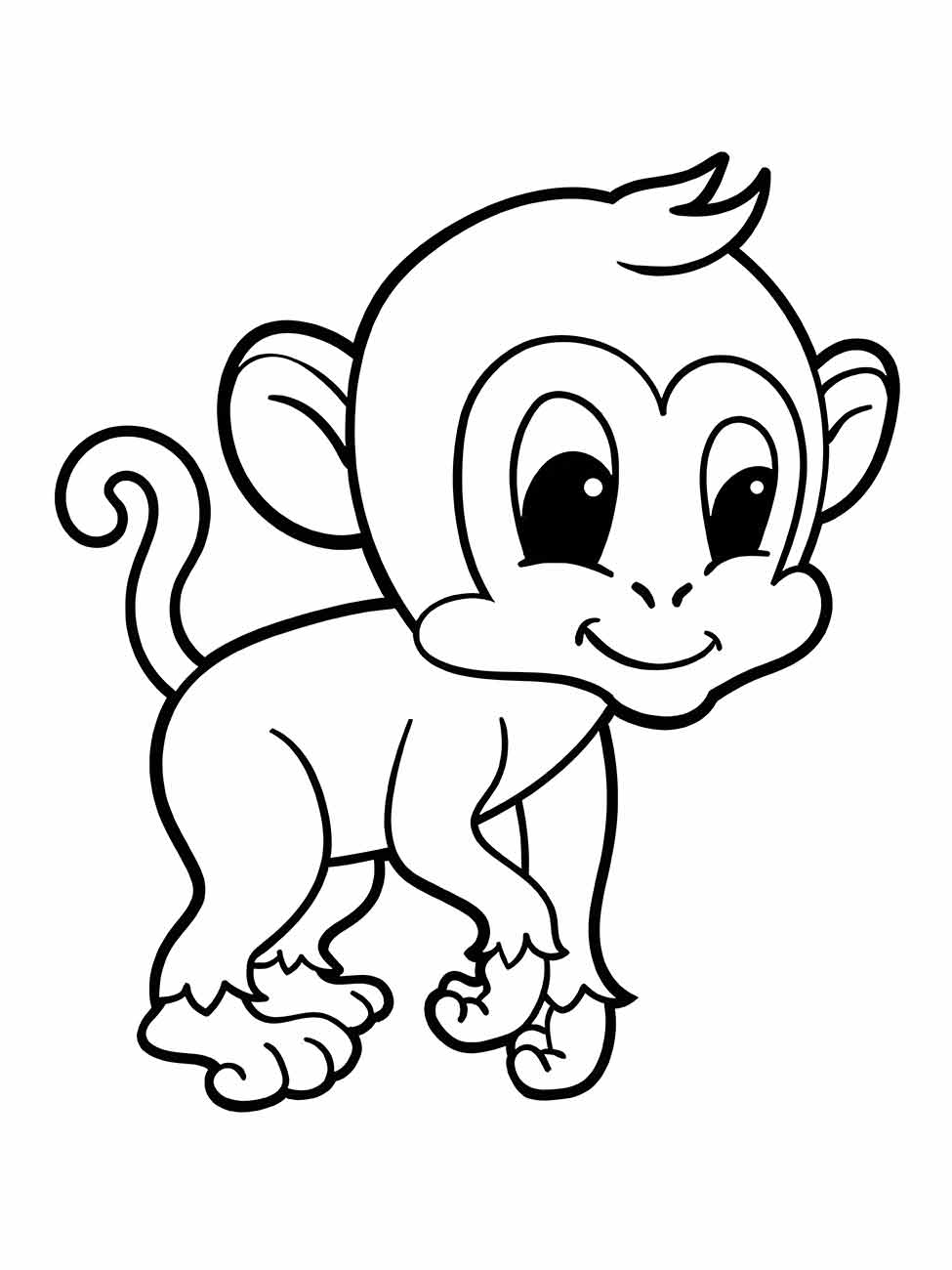 Monkeys coloring page (51)