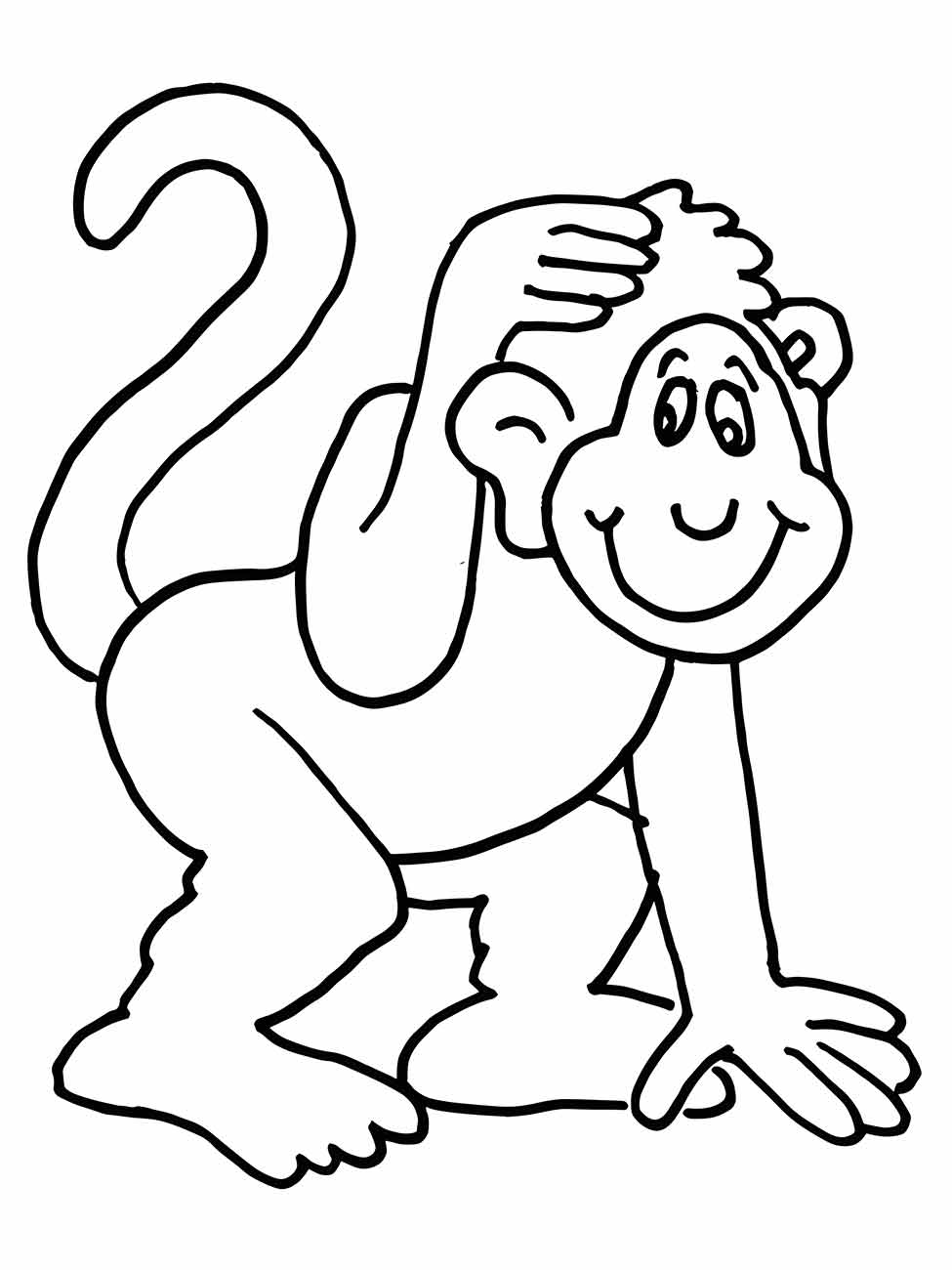 Monkeys coloring page (56)