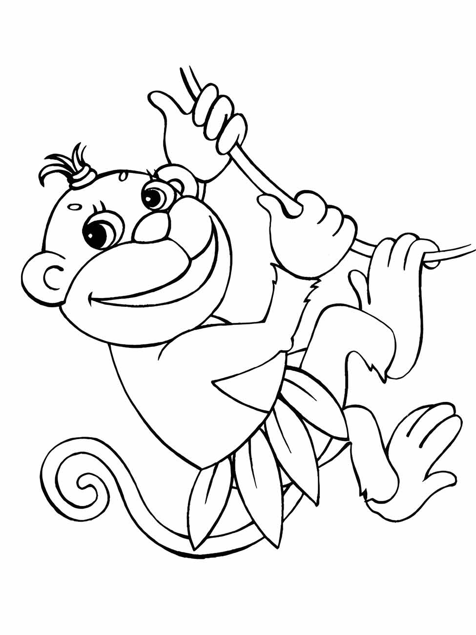 Monkeys coloring page (59)