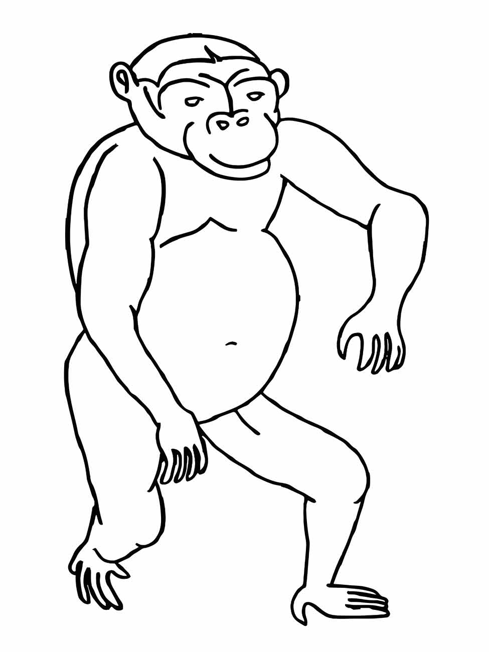 Monkeys coloring page (6)