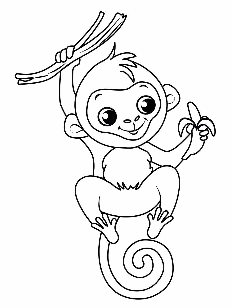 Monkeys coloring page (60)