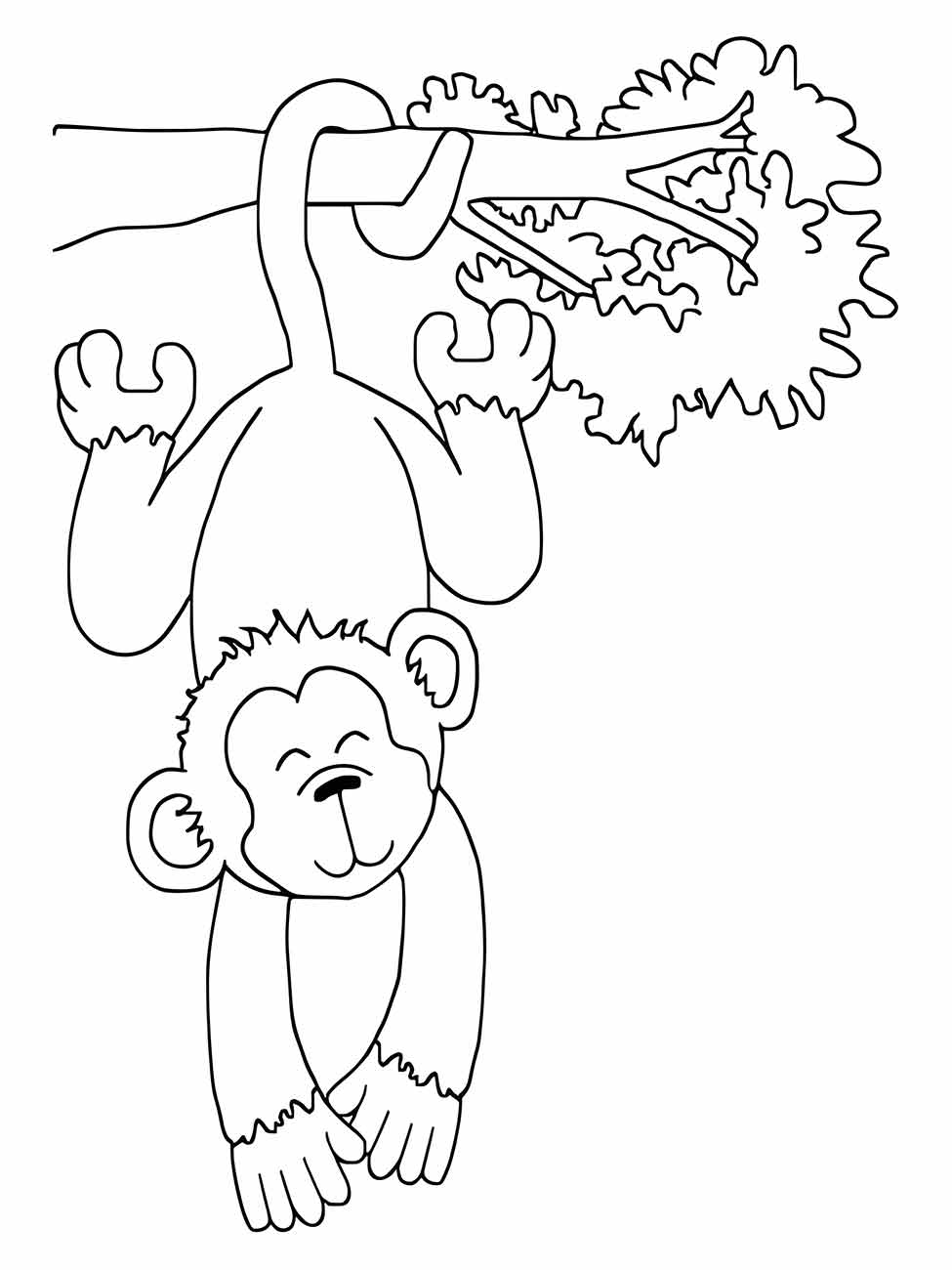 Monkeys coloring page (64)