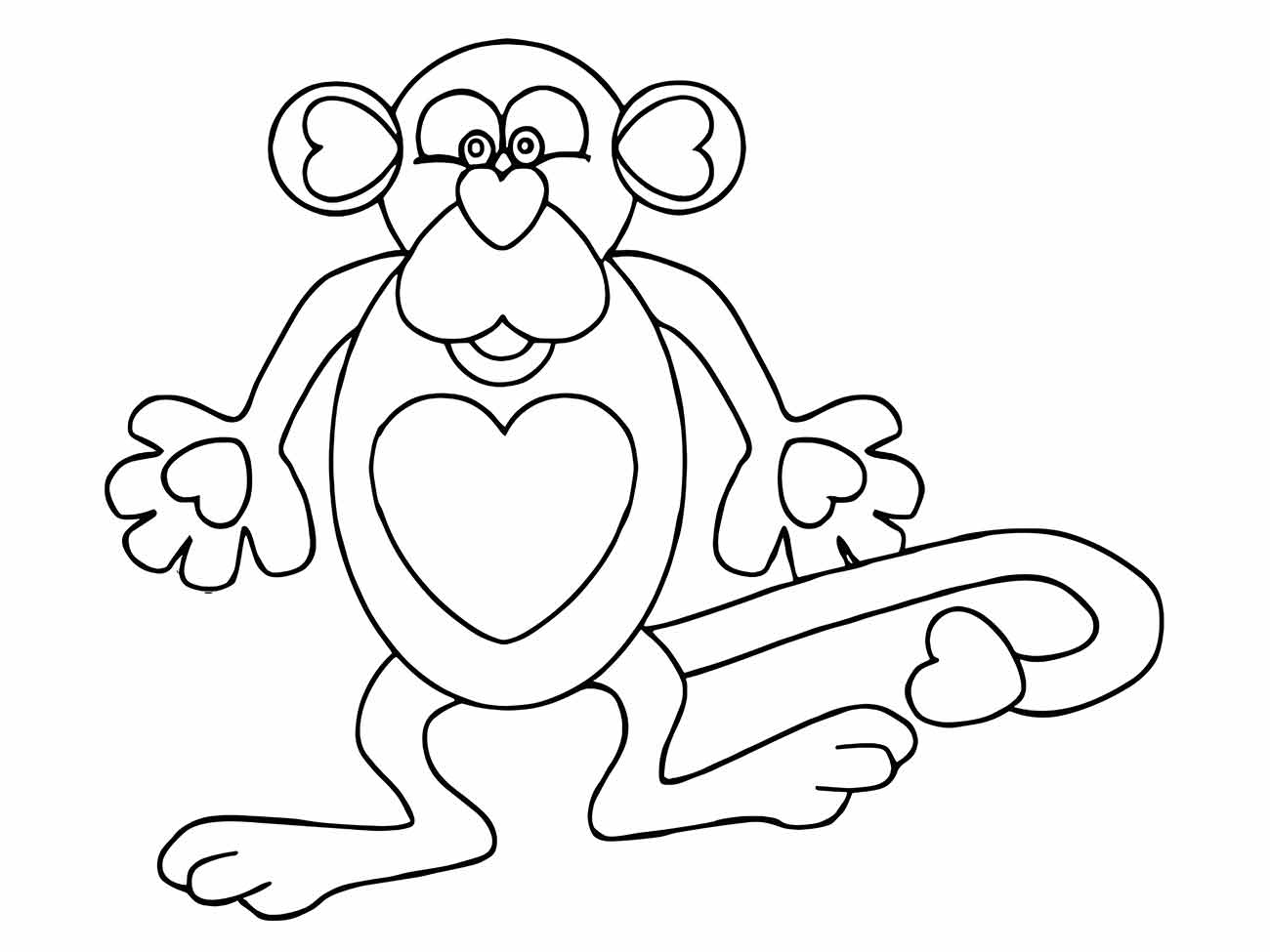 Monkeys coloring page (66)