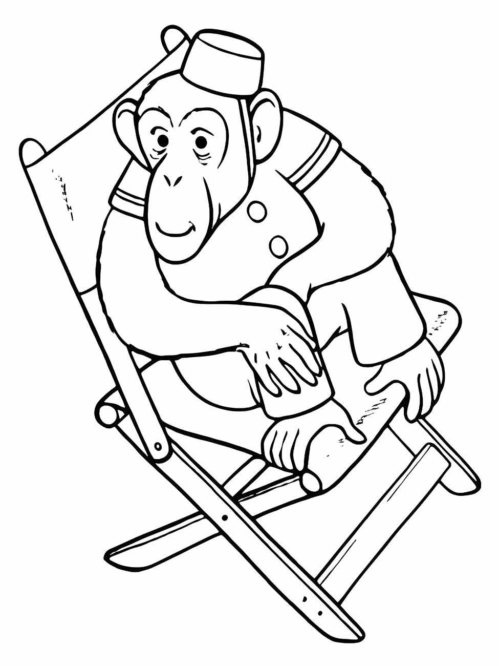 Monkeys coloring page (7)