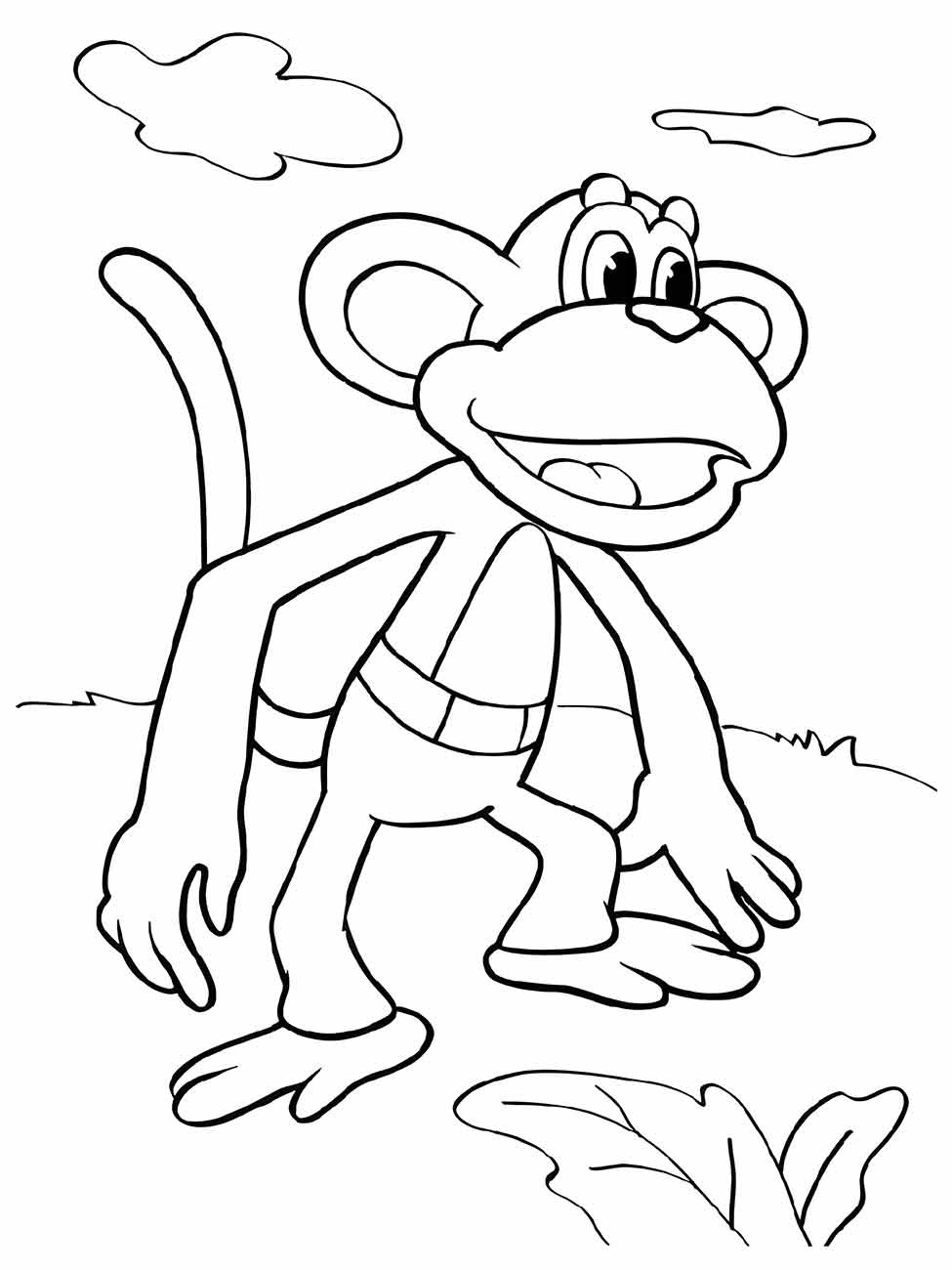 Monkeys coloring page (73)