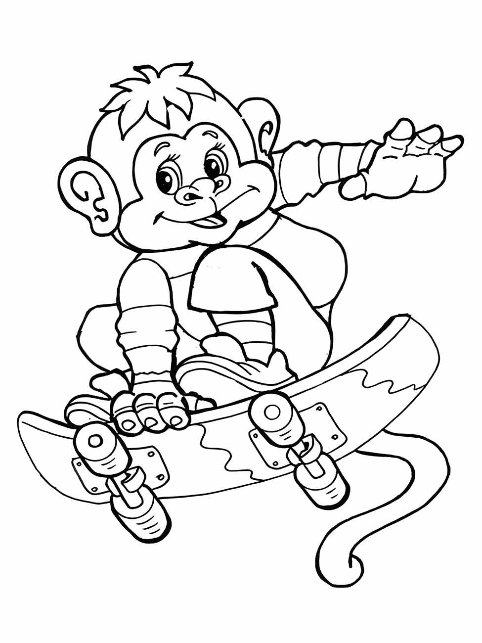 Monkeys coloring page (74)