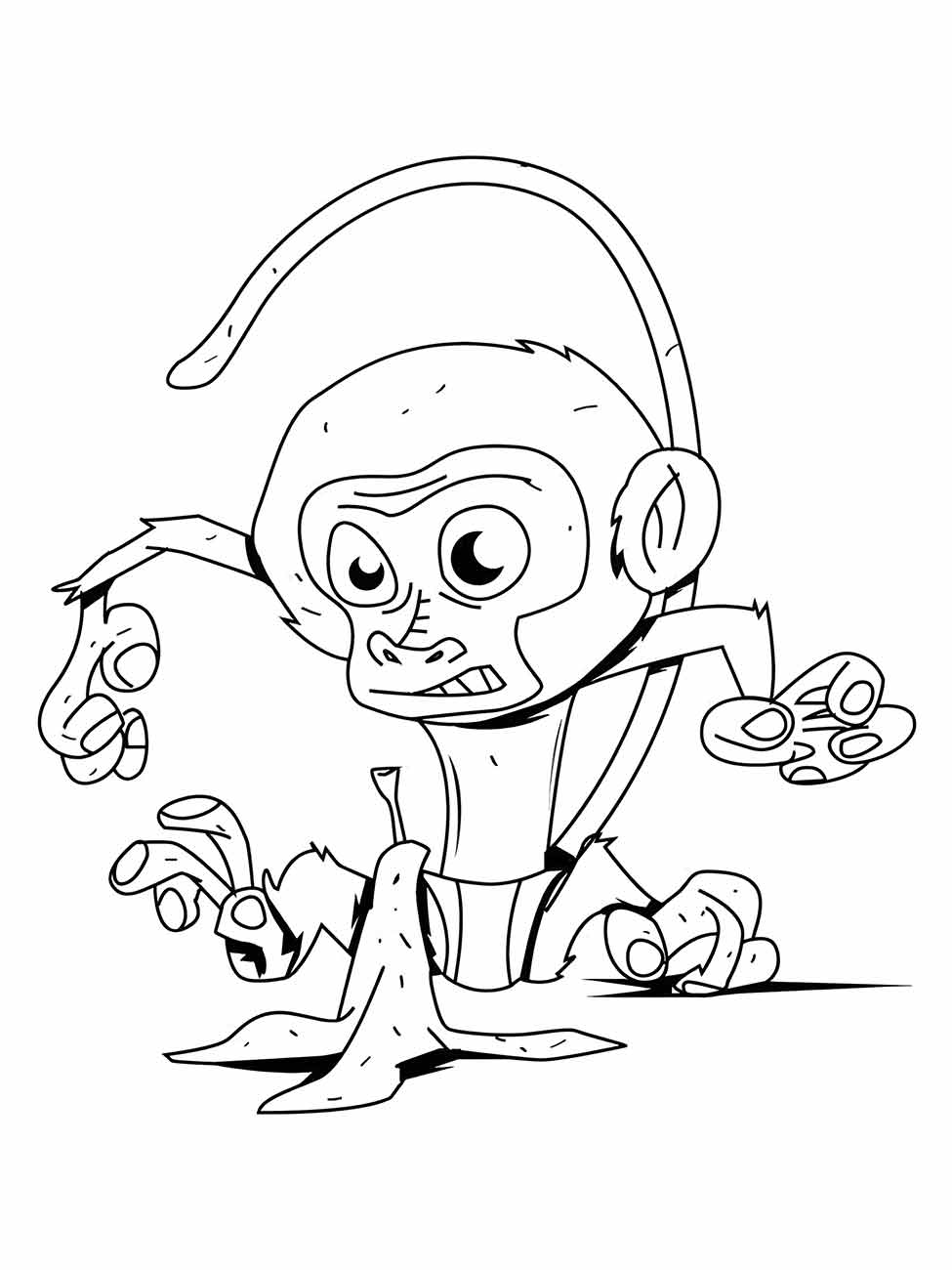 Monkeys coloring page (76)