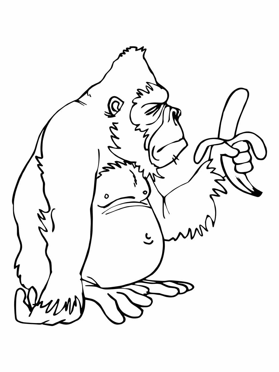 Monkeys coloring page (8)