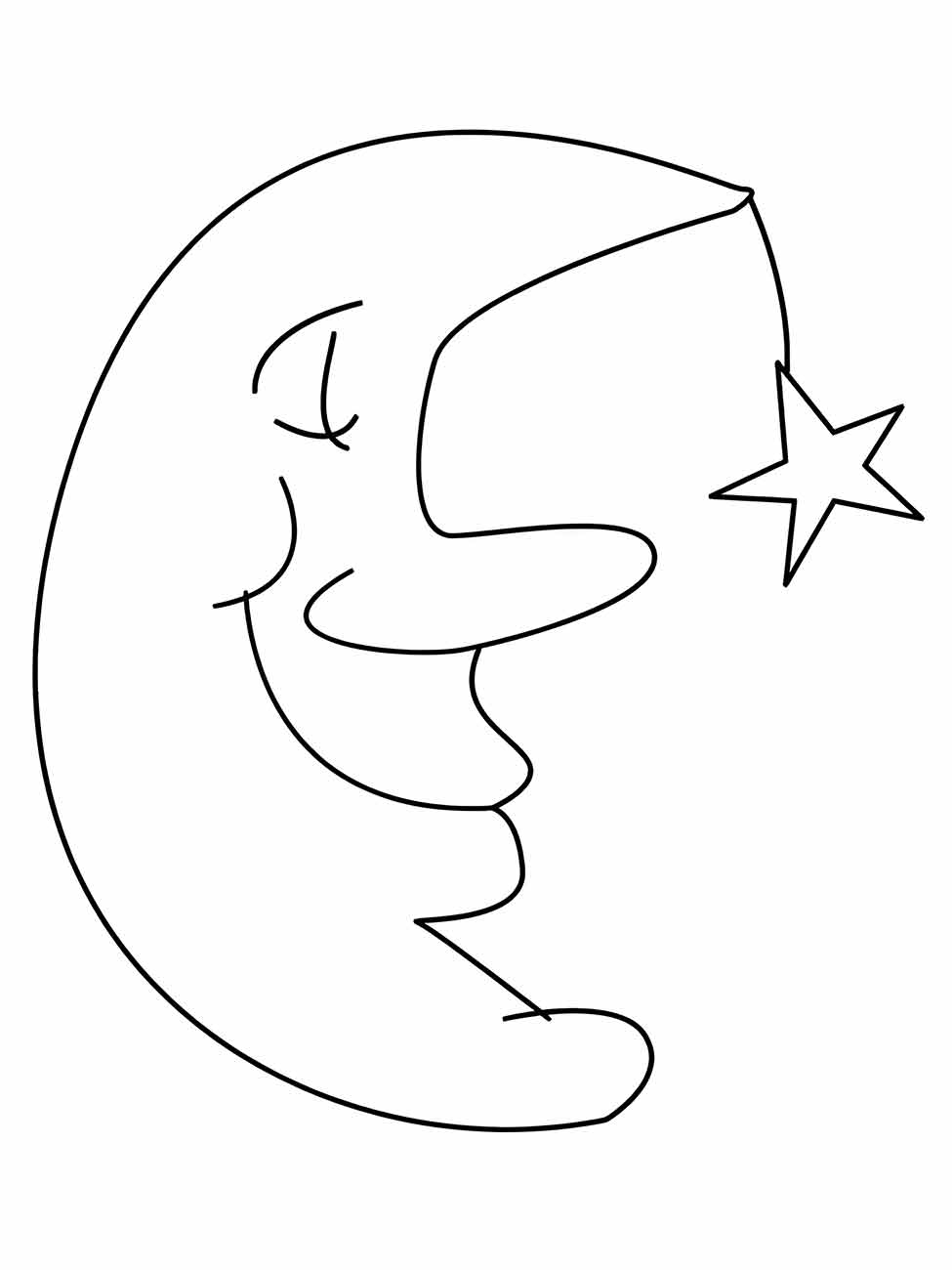 Moon coloring page (1)