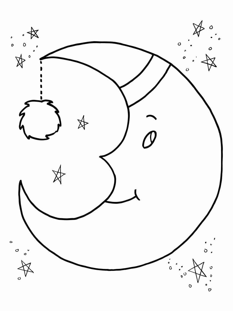 Moon coloring page (15)