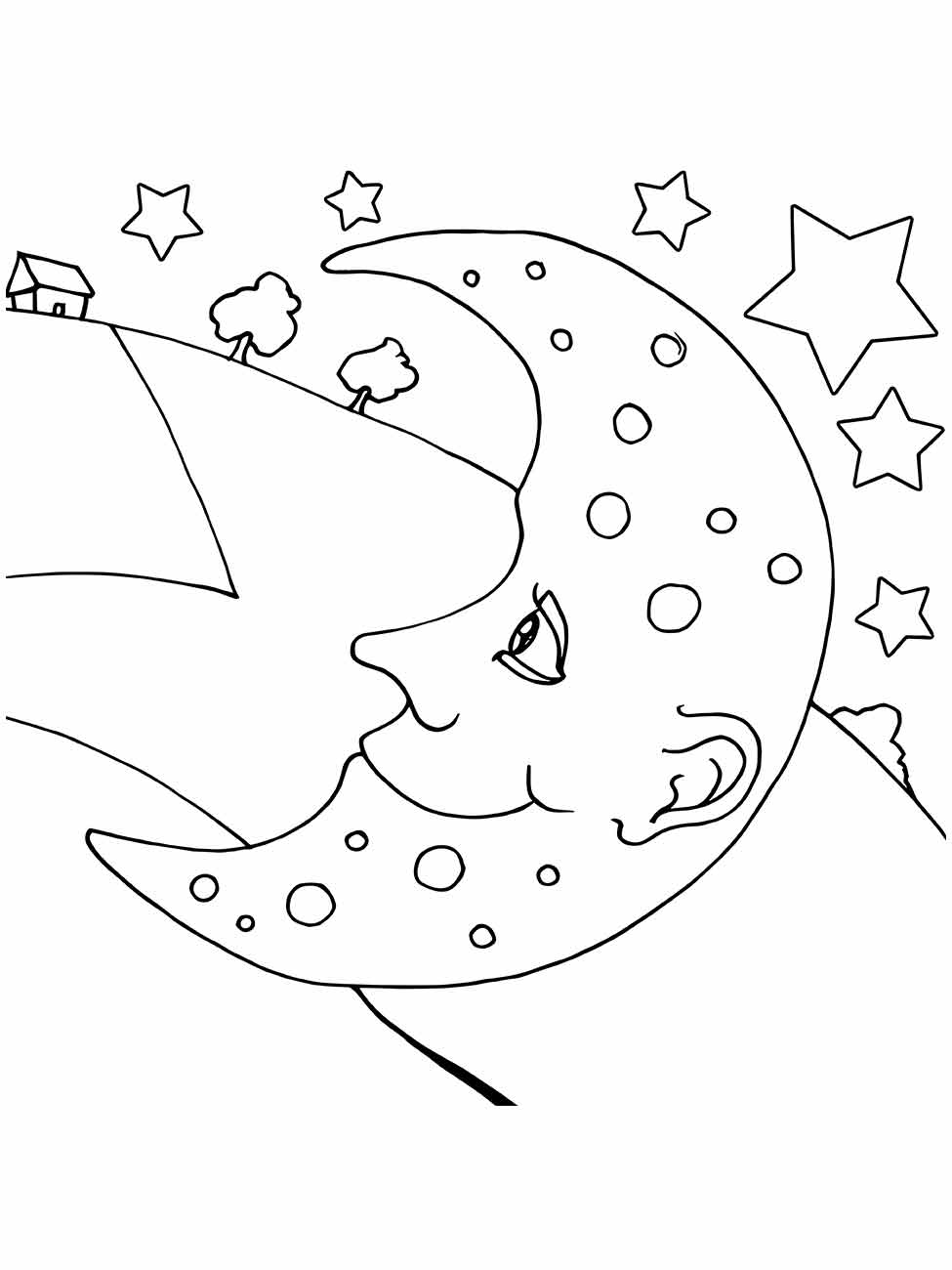 Moon coloring page (19)