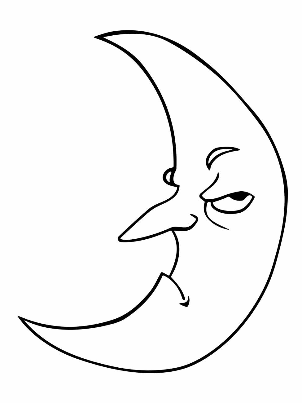 Moon coloring page (2)