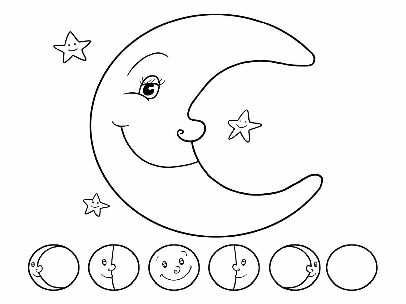 Moon coloring page (20)