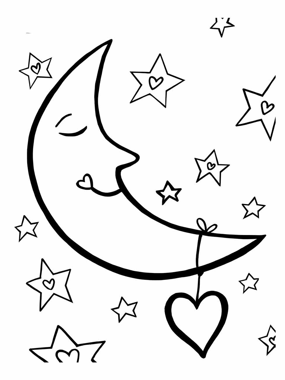 Moon coloring page (22)