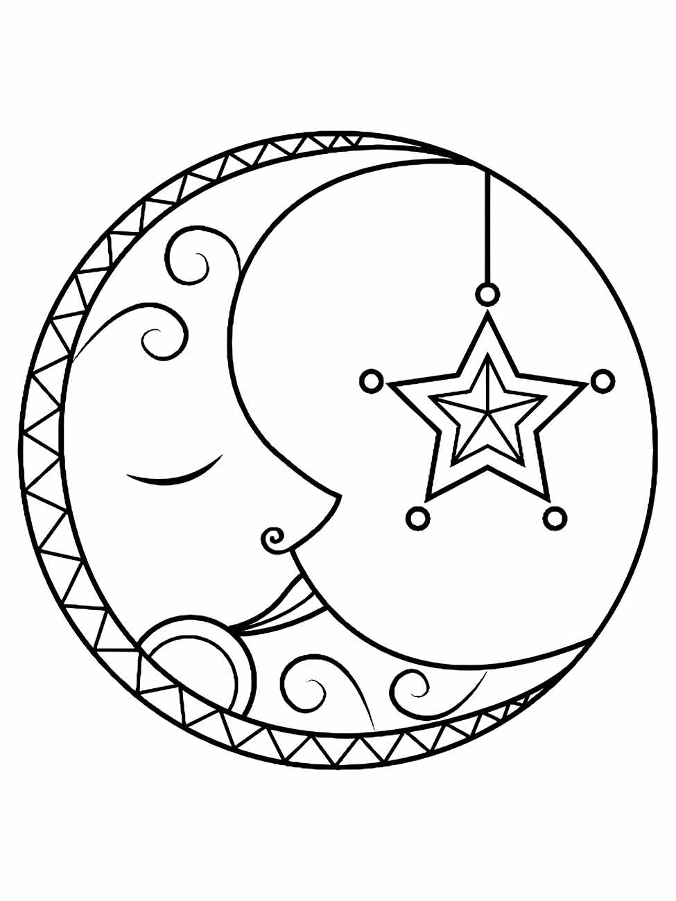 Moon coloring page (25)