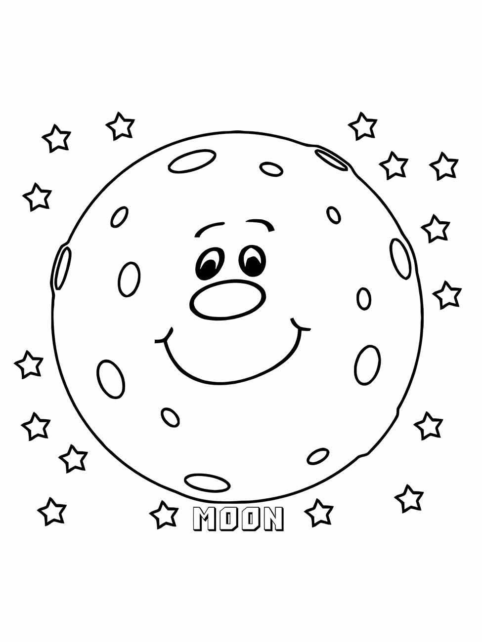 Moon coloring page (6)