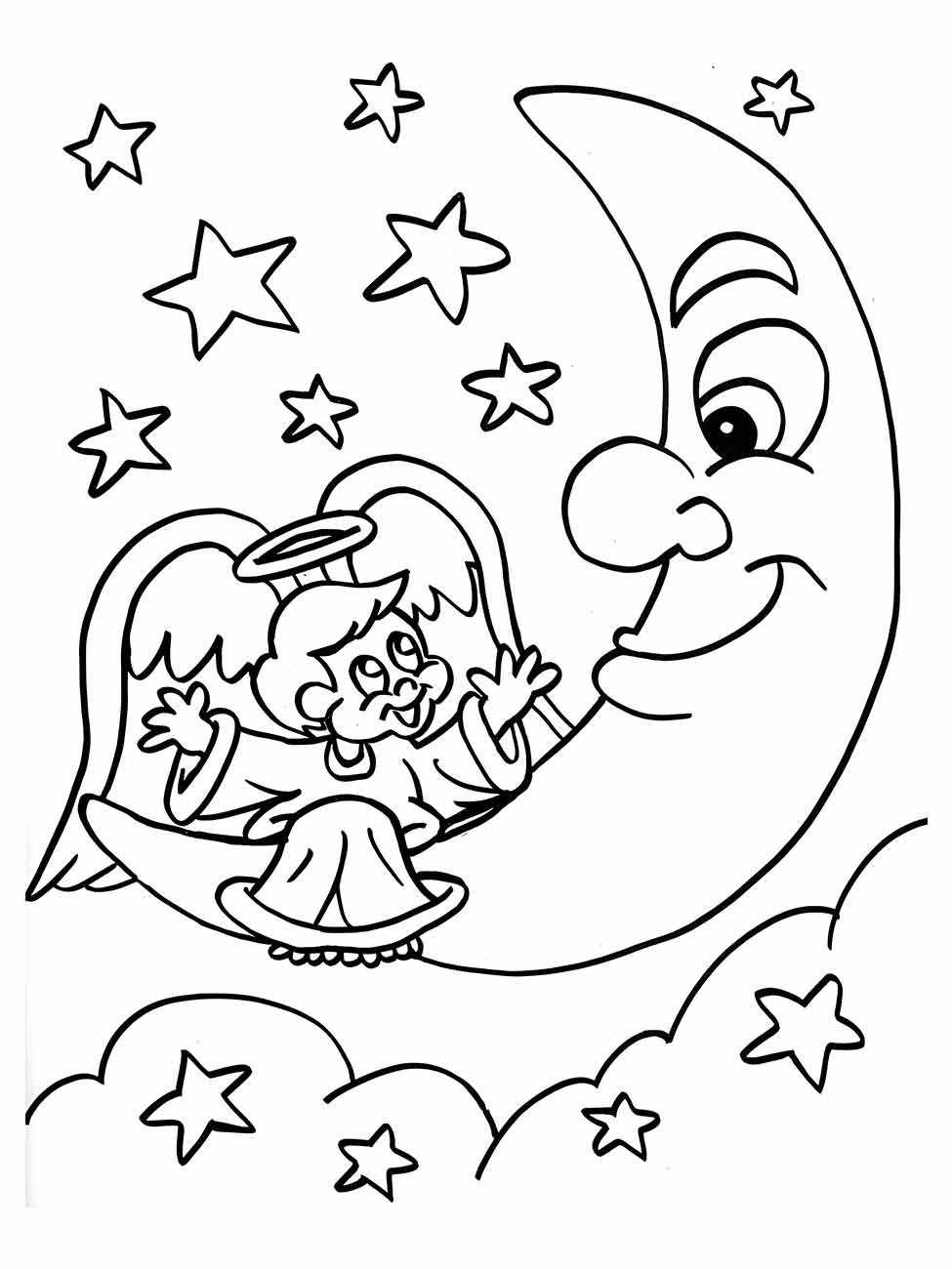 Moon coloring page (8)