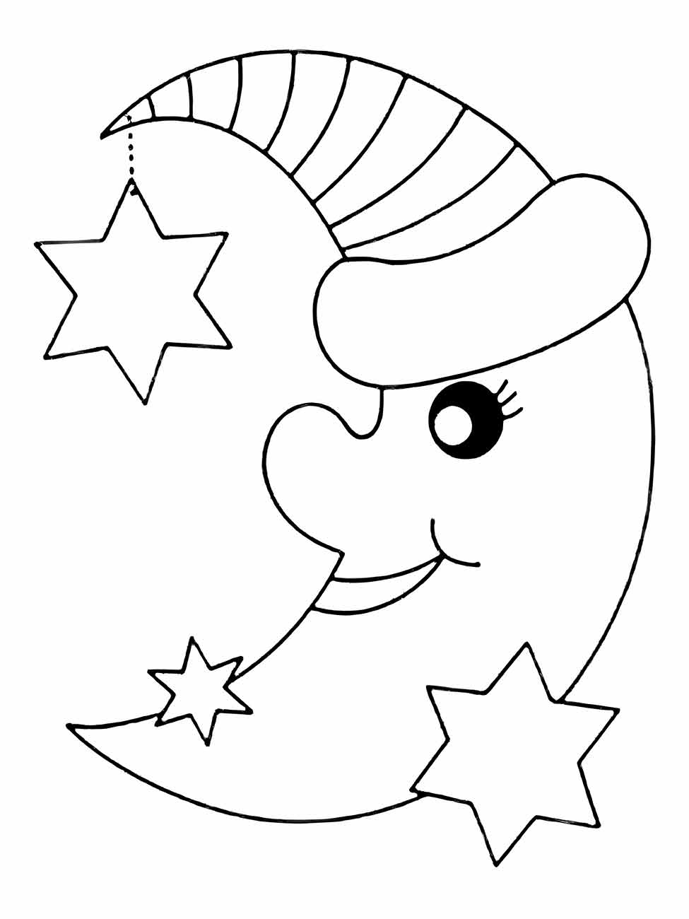 Moon coloring page (9)