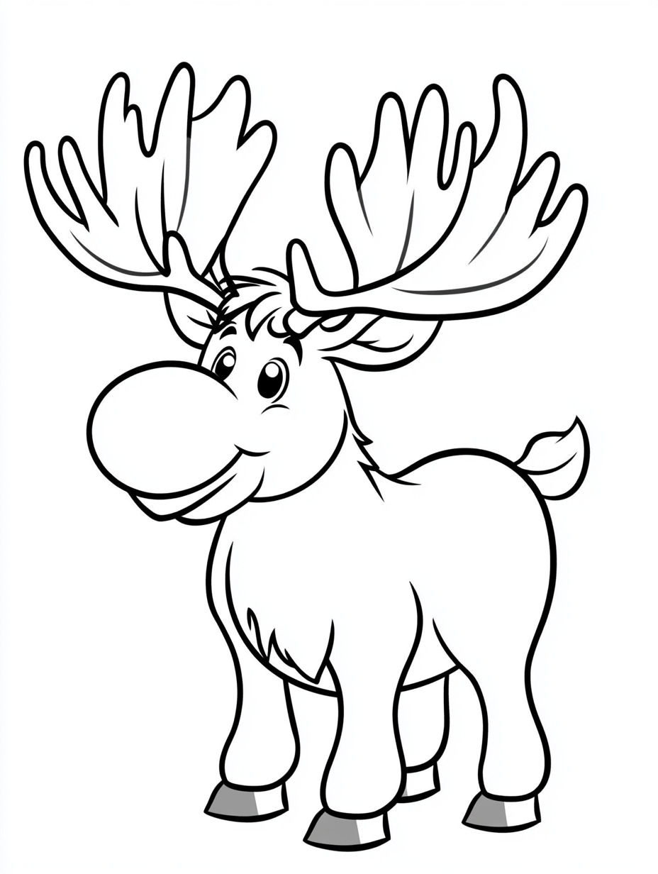 Moose coloring pages (10)