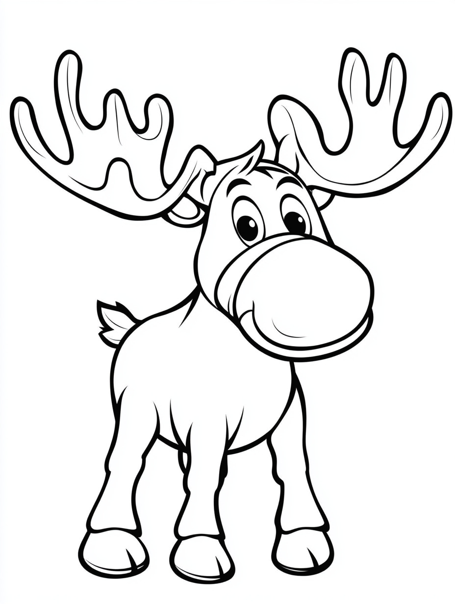 Moose coloring pages (11)