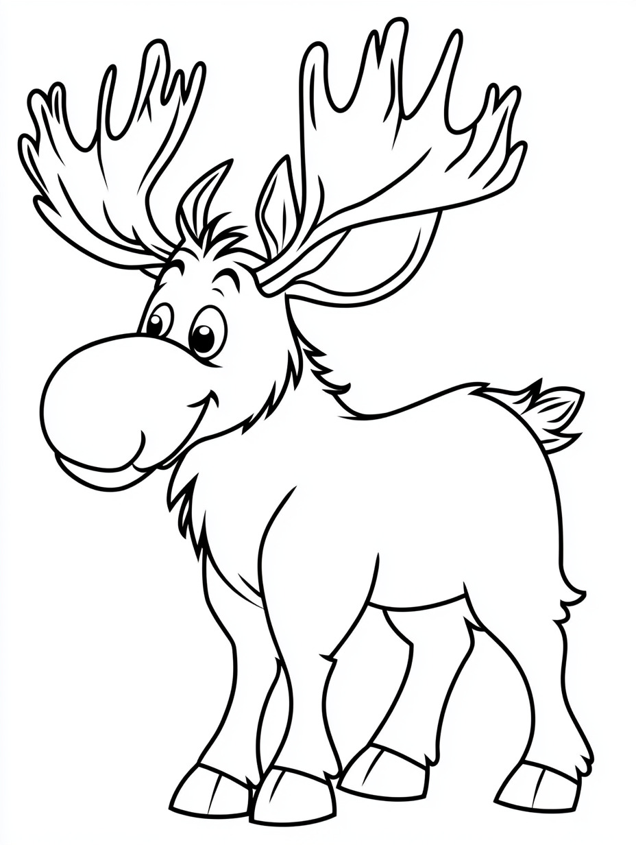 Moose coloring pages (12)