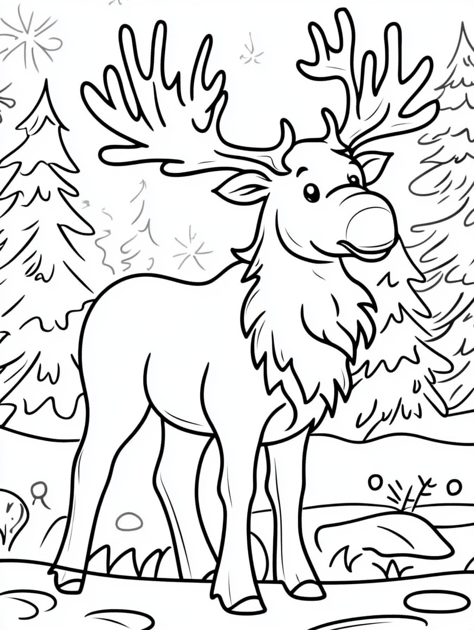 Moose coloring pages (13)