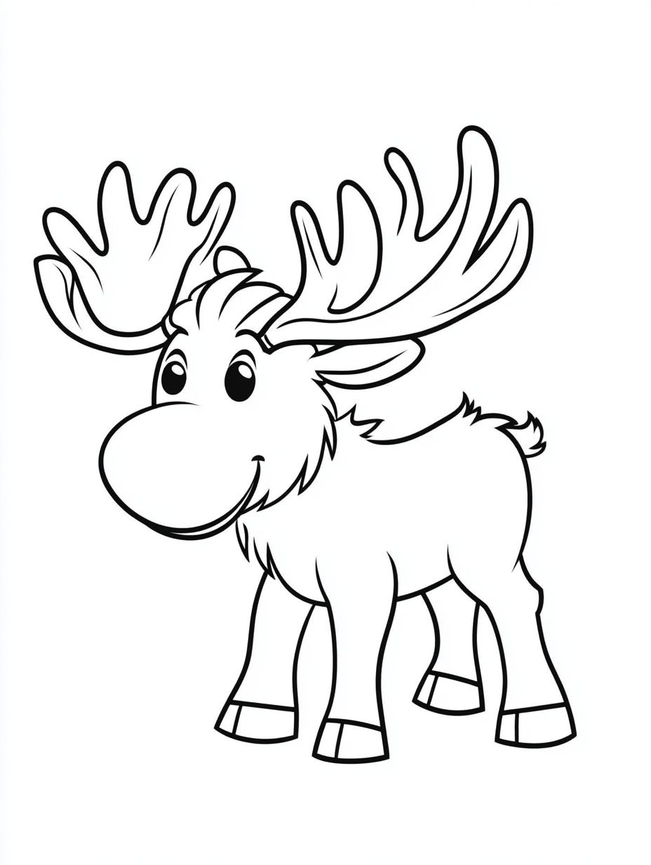 Moose coloring pages (14)