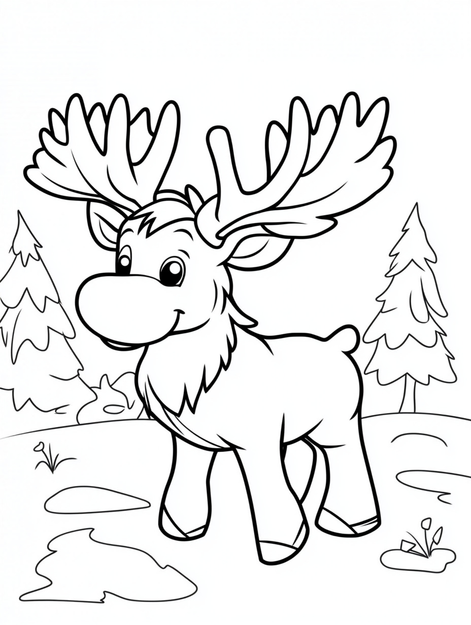 Moose coloring pages (17)