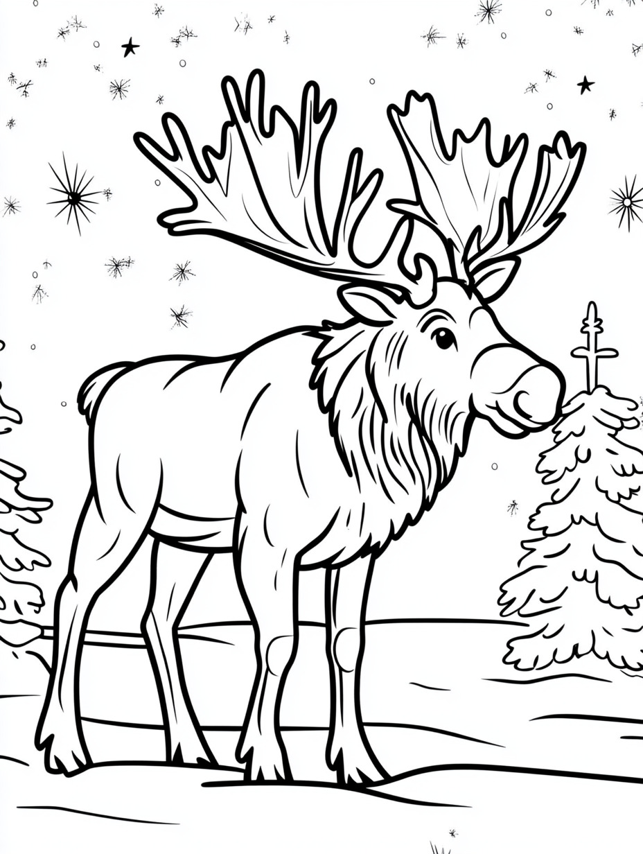 Moose coloring pages (19)