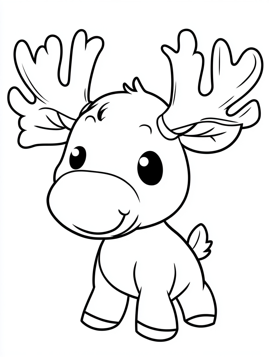 Moose coloring pages (2)