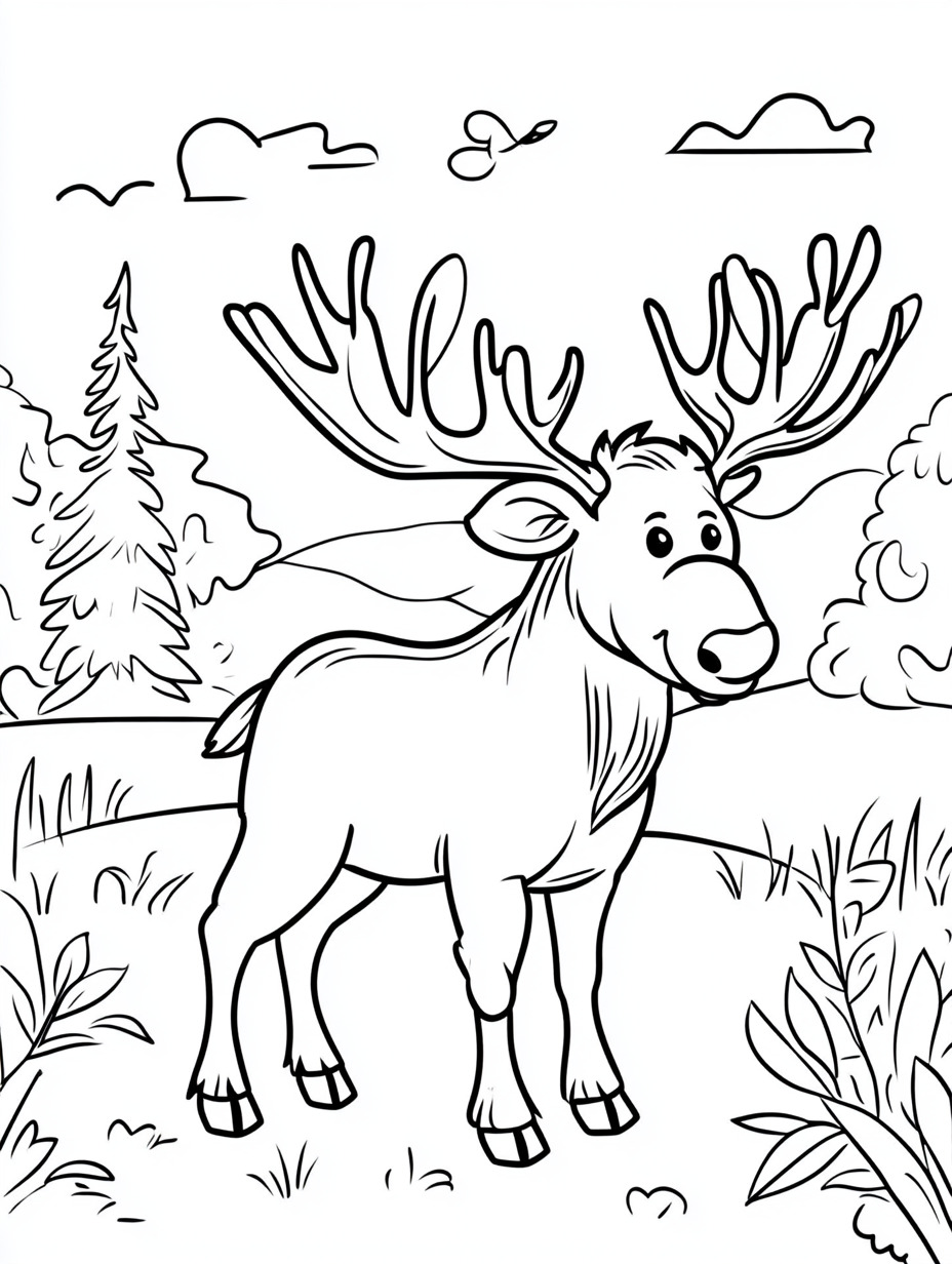 Moose coloring pages (24)