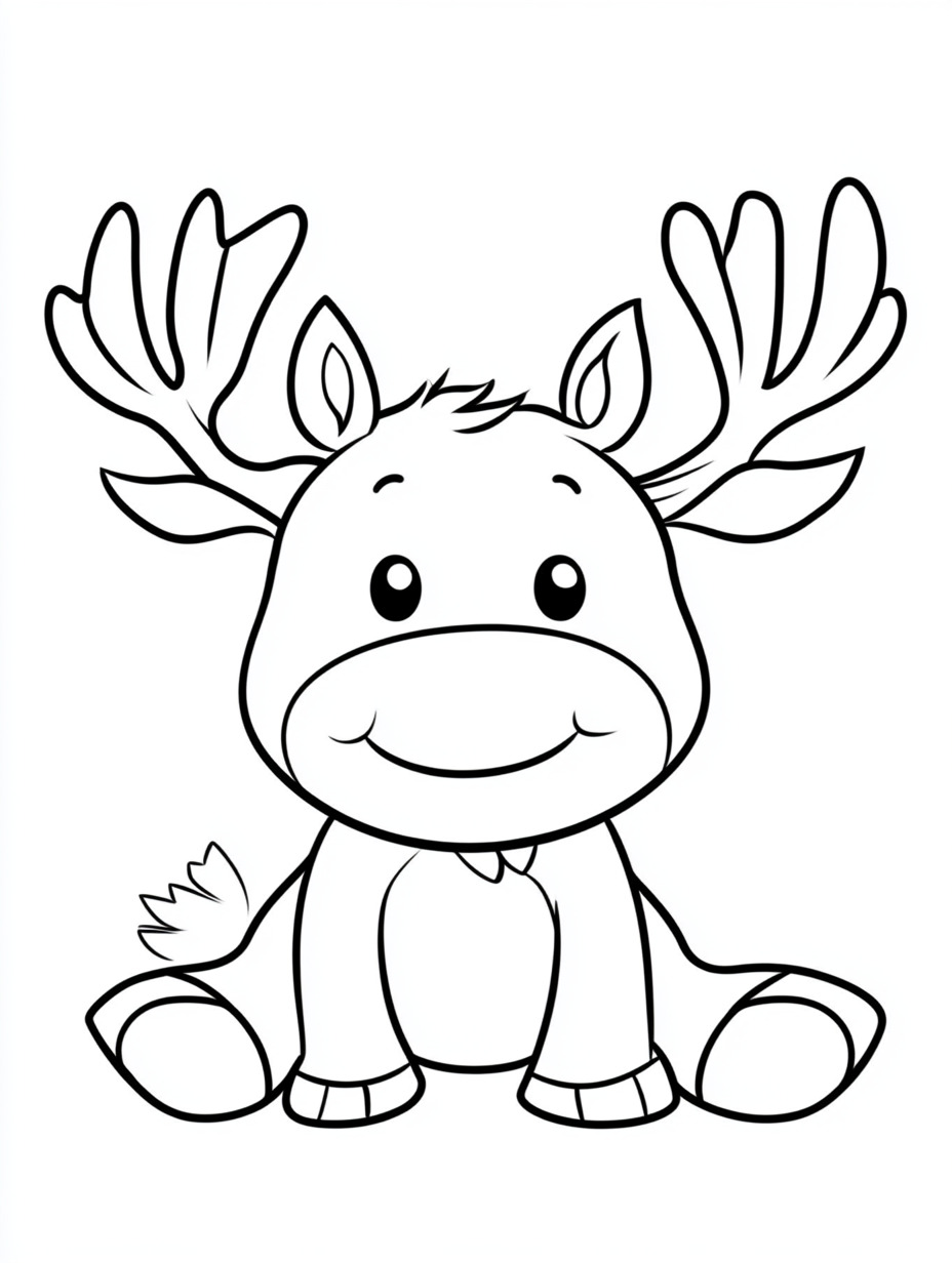 Moose coloring pages (3)