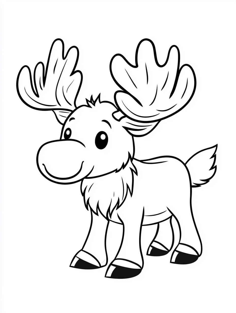 Moose coloring pages (4)