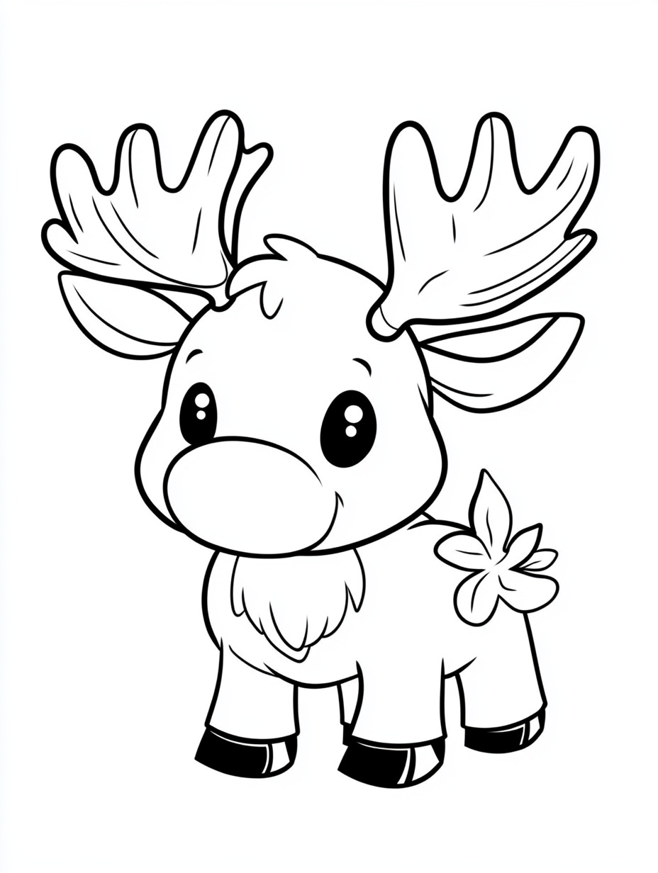 Moose coloring pages (5)