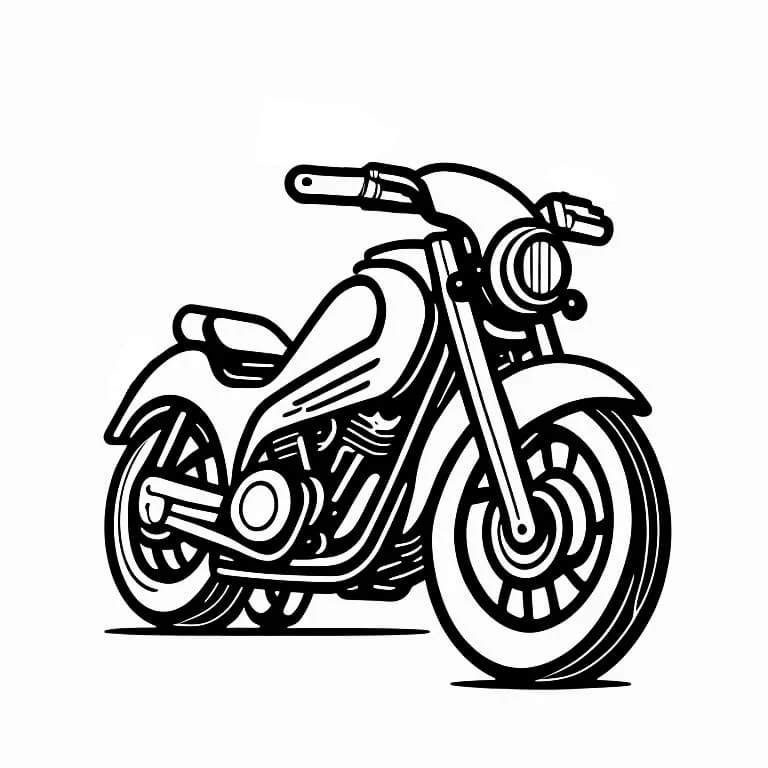 Motorcycles coloring page (1)