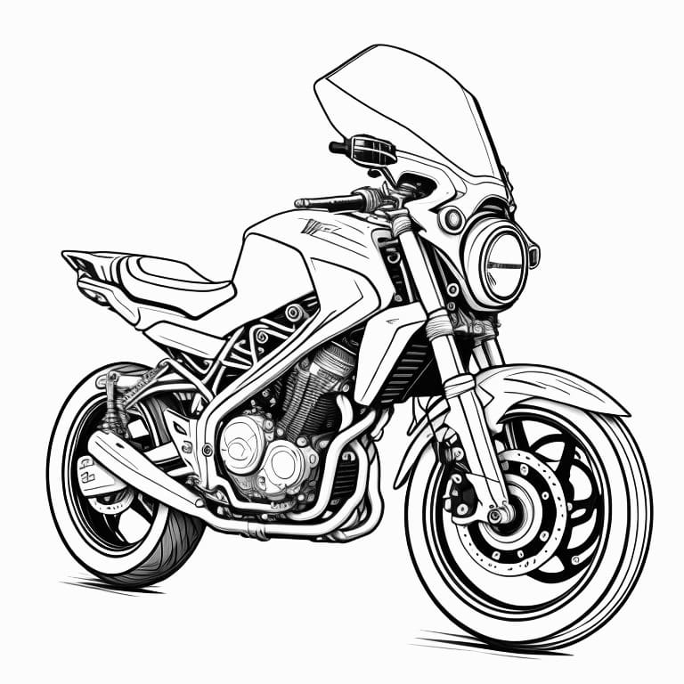 Motorcycles coloring page (12)