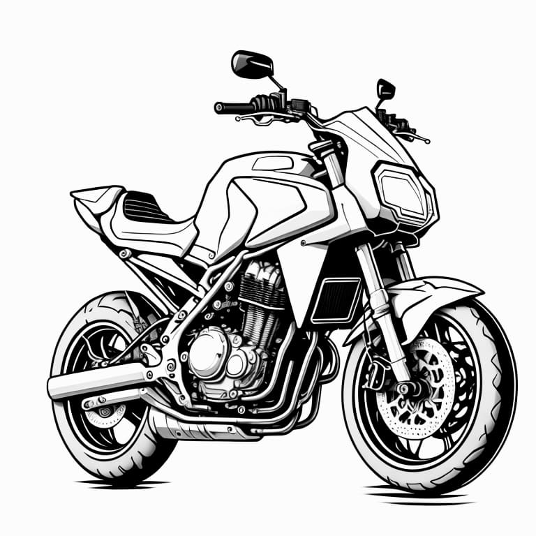 Motorcycles coloring page (14)