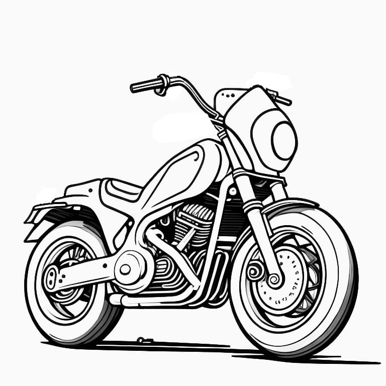 Motorcycles coloring page (2)