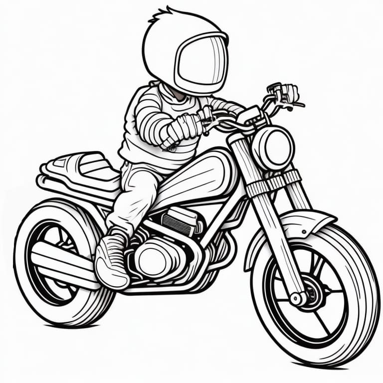 Motorcycles coloring page (3)