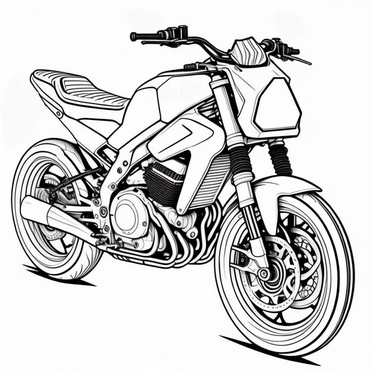 Motorcycles coloring page (4)