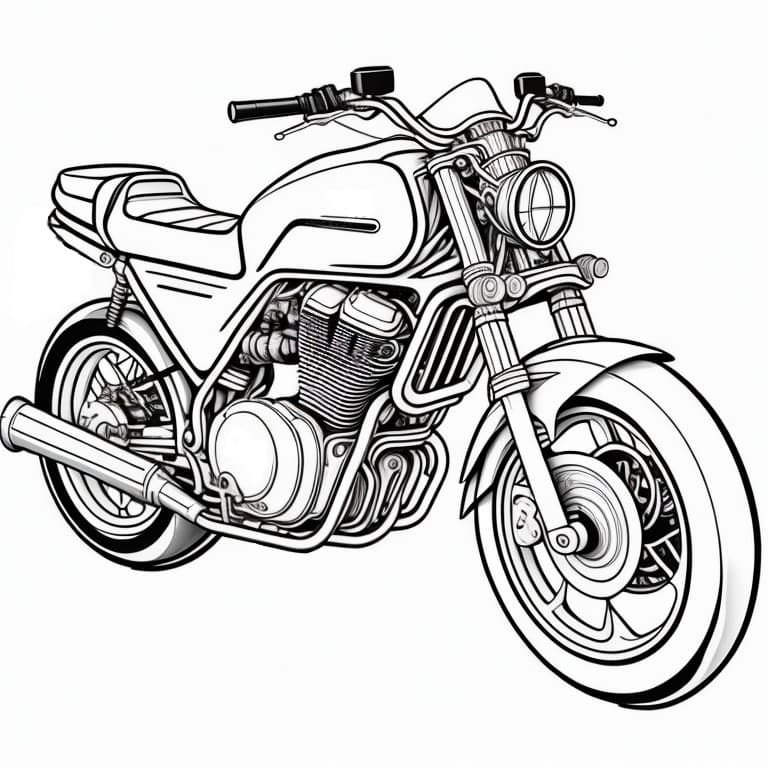 Motorcycles coloring page (5)