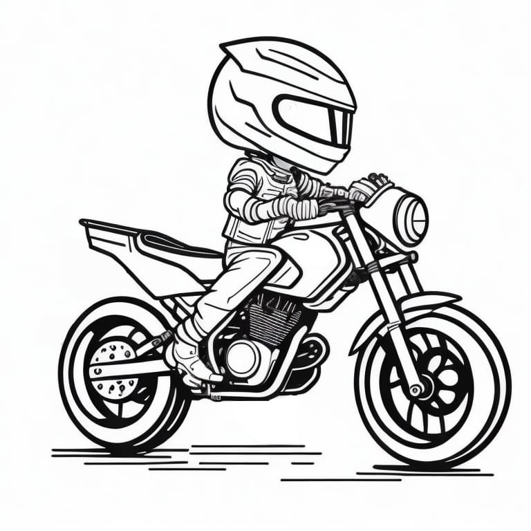 Motorcycles coloring page (6)